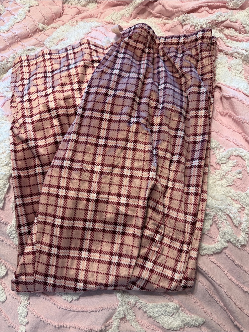 Columbia Pink Plaid Women's Pajama Pants